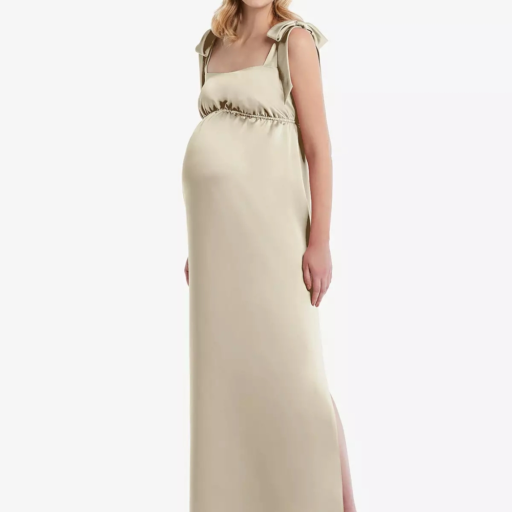 Elegant Champagne Deesy Group Maternity Dress